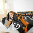 thumbnail image 4 of Homewish Race Car Bedding Comforter Set,Speed Extreme Sport Twin Comforter Sets,Gray Orange Bedding Set For Boys,Luxury Bedroom Decor Reversible,2pcs, 4 of 8