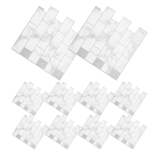 unbranded De Azulejo Autoadhesivo Para Cocina Y Lavandería Con Acabado Gris Claro Y 3D