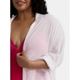 thumbnail image 4 of Time and Tru Women’s and Women’s Plus Coverup Shirt with Side Ties, Sizes XS-3X, 4 of 5