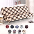thumbnail image 1 of CHOK 2024 Folding Sofa Bed Cover Solid Color Futon Armless Slipcover Polyester Elastic Fabric All-Inclusive Cover, 1 of 7