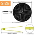 thumbnail image 4 of PENGXIANG Silicone Splatter Screen Heat Resistant Grease Splatter Cover with Foldable Handle Multipurpose Oil Splatter Board with Food Clip Drain Board Pan Cover Dishwasher Safe for Fryin, 4 of 11