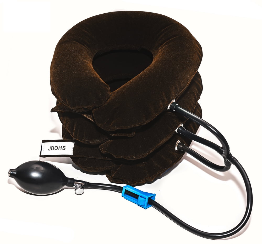 JDOHS Neck Stretcher Cervical Neck Traction Device Inflatable and Adjustable