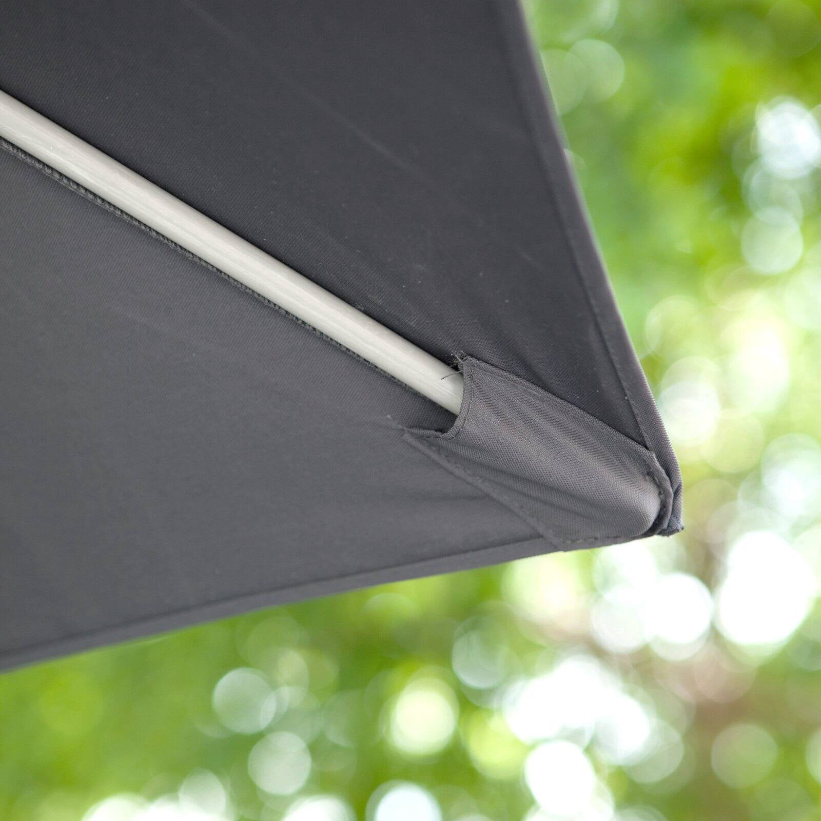 DestinationGear 8.5 ft. Aluminum Market Umbrella with Wind Resistant Doppler, Charcoal