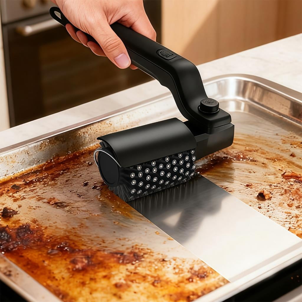 Giaone Adjustable Speed Grill Brush With Rechargeable Battery For All Grill Types