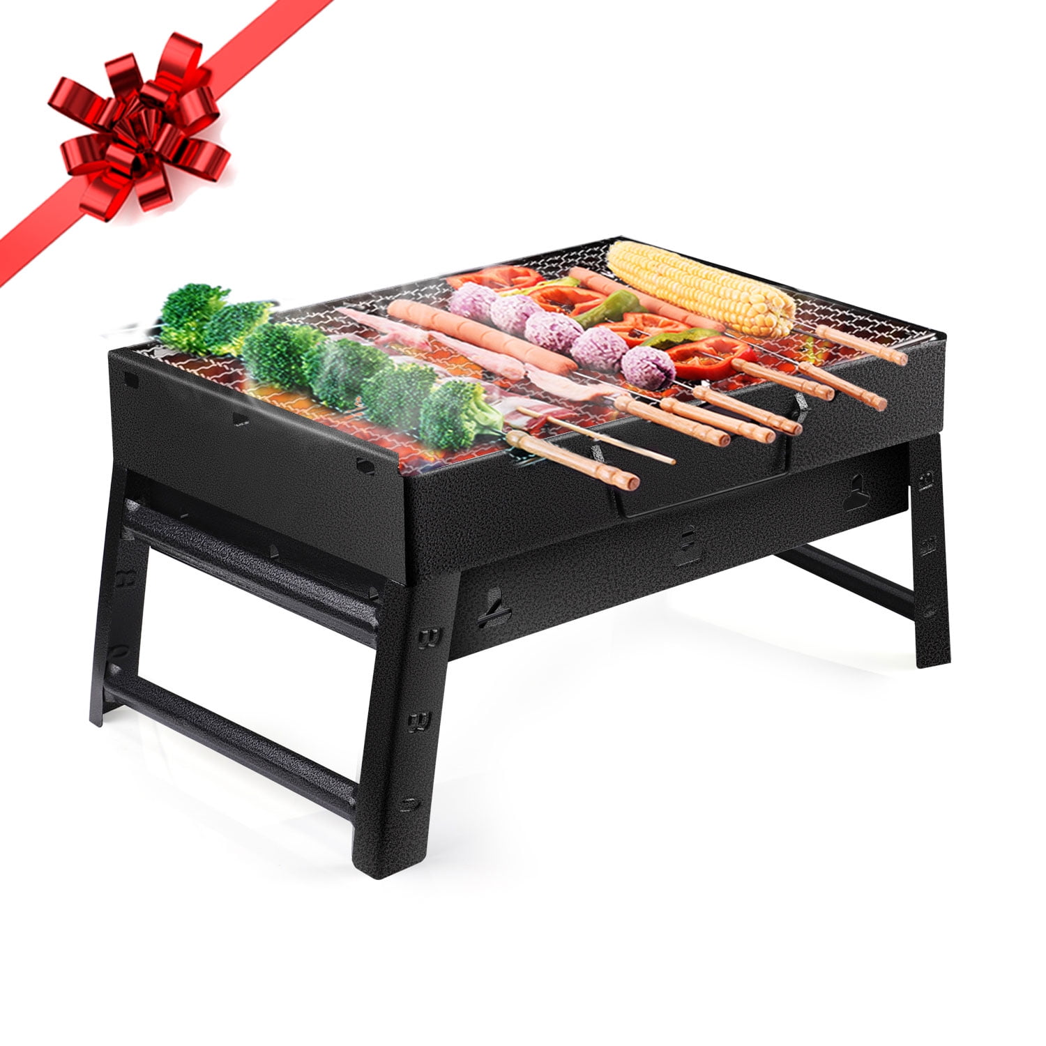 End-of-year Cleanrance! Morpilot Portable Charcoal Grill Lightweight Folding BBQ Tools for Outdoor Cooking Camping Hiking Picnics Silver End-of-year Cleanrance! Morpilot Portable Charcoal Grill Lightweight Folding BBQ Tools for Outdoor Cooking Camping Hiking Picnics Silver