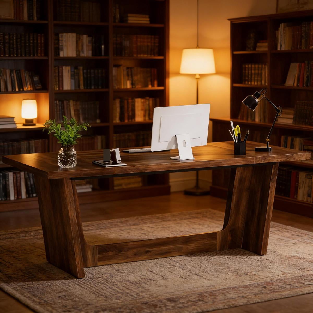 Miekor Furniture Large Executive Desk,Industrial Computer Desk,Conference table No0126