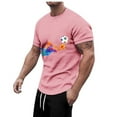 thumbnail image 2 of SXcggal Men's Summer Home Short Sleeved Round Neck Short Sleeved T Shirt Hop Breathable Lightweight Men's T-Shirt, 2 of 5