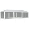 Outsunny 10' x 30' White Cabana Outdoor Canopy