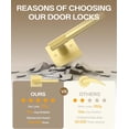 thumbnail image 4 of Matte Door Handles Interior Knurled Privacy Door Handles Heavy Duty Door Lever for Bedroom or Bathroom Reversible Keyless for Left Right Handed Doors AM, 4 of 7