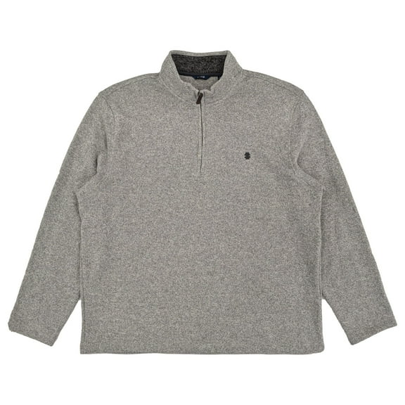 IZOD Mens Light Gray Heather Long Sleeve Fleece Quarter Zip Sweater XX-Large