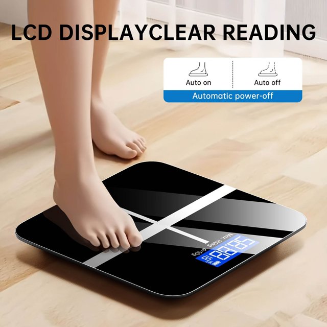 BotaniNest Smart Home Accessories Digital Bathroom Scale High Precision Electronic Body Weight Scale For Adults With Step On Technology And Large LCD Display