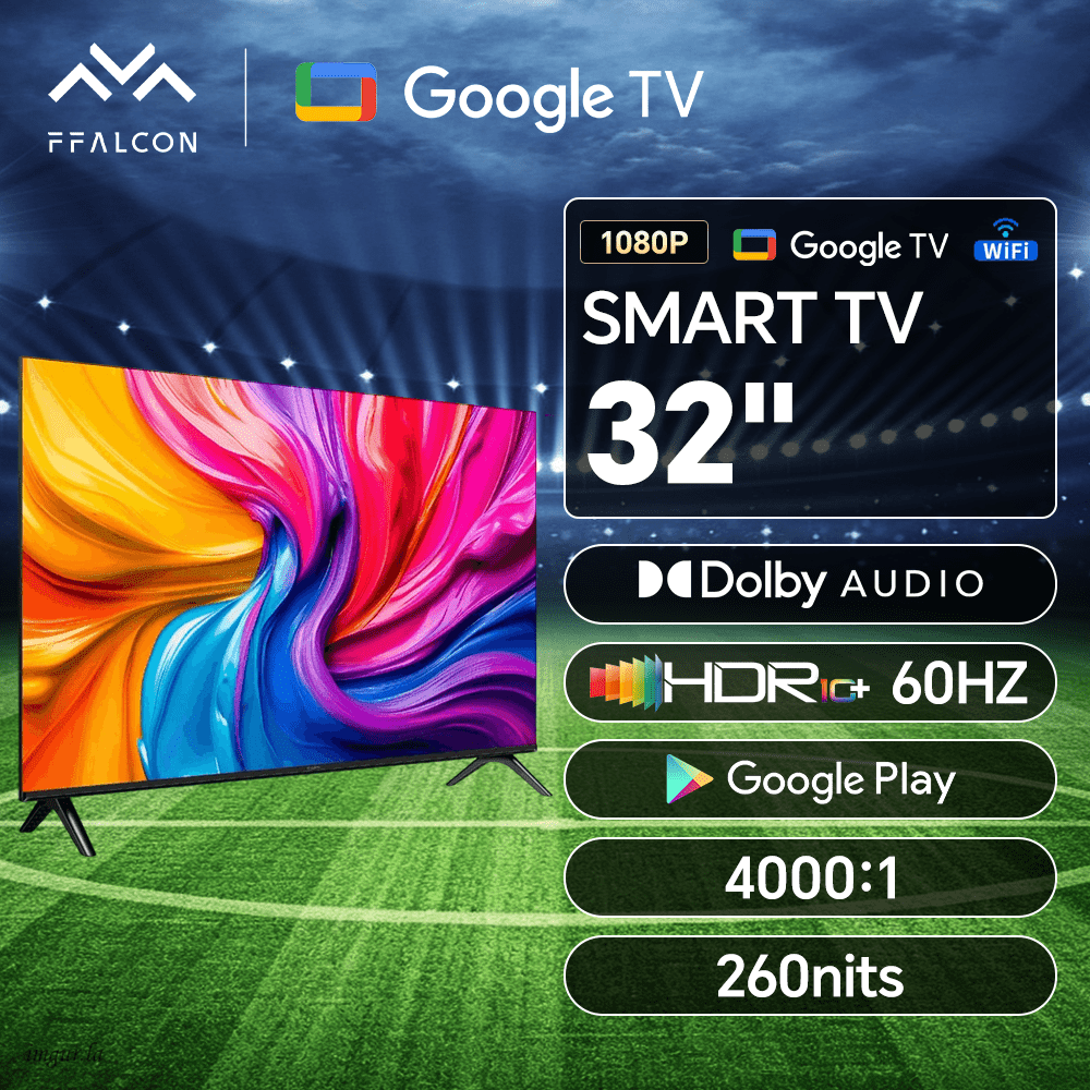 iFFALCON 32in 1080P FHD Smart TV with Google TV|32H55 Small TV,HDR10,Google Voice Assistant