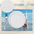 thumbnail image 3 of Ambesonne Nautical Place Mats Set of 4, Ship Wreck Landscape, Standard Size, Blue White, 3 of 6