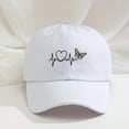 thumbnail image 2 of Womens Beach Hat Unisex Heart Butterfly Adjustable Baseball Sun Hat Outdoor Daily White One Size, 2 of 4
