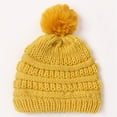 thumbnail image 2 of FAOWME Toddler Baby Boys Girls Knitted Cap Beaniess Pompom Elastics Turban Winter Warm Hat Yellow One Size, 2 of 4