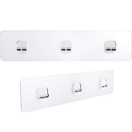 XIBUFE 2 Pack 3 Hook Shower Caddy Adhesive Hooks Replacement,Strong sticker Hooks for Bathroom Shower Caddy Corner Shelf basket Soap Dish hanging Hooks,No Drilling Shower Kitchen