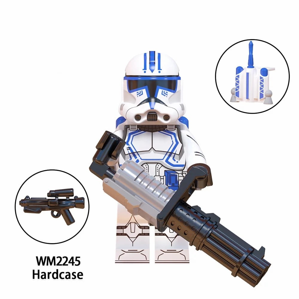 24PCS Galaxy Clone Trooper Minifigure Set – Iconic 1.77in Space Warrior Building Block Figures Toy Collection Gift for Kids and Fans