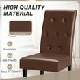thumbnail image 4 of Homall Dining Chairs Set of 2,Urban Style PU Leather Dining Chairs,Kitchen,Dining Room Wooden Chairs, Brown, 4 of 7