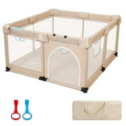 Joypony Baby Playpen 50x50", Extra Large Play Yard for Toddlers, Indoor Baby Playard Fence , Safe Activity Center