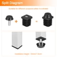 thumbnail image 4 of Uxcell 4Pcs Leveling Feet, M8x20x20mm Furniture Leg Leveling Tube Insert Screw-in Glide Levelers fit Hole 20mm, Black, 4 of 6