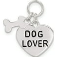 thumbnail image 1 of Sterling Silver Dog Lover Pendant (23 X 15) Made In India qc7820, 1 of 5