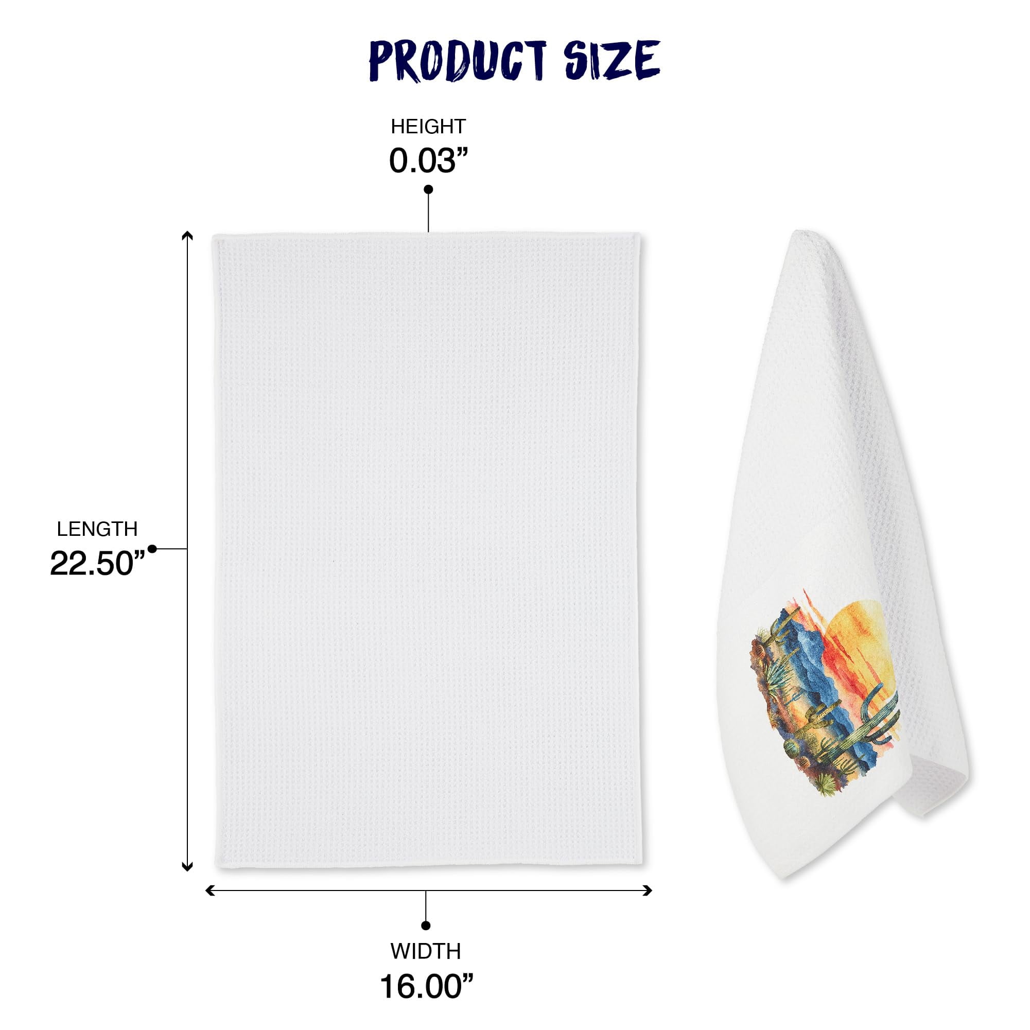 MakerFlo Kitchen Towel for Sublimation, Ideal for DIY Crafts, Heat Transfer & Custom Printing