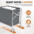 thumbnail image 5 of golytefs Industrial Laundry Cart with Wheel Folding X Cart for Home Hotel (Grey), 5 of 9