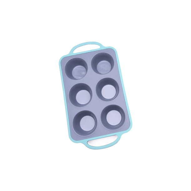 Naiovety Moldes de silicona antiadherente para hornear pasteles con asa, utensilios para hornear, accesorios de herramientas de decoración, Herramientas y accesorios para hornear gris y verde