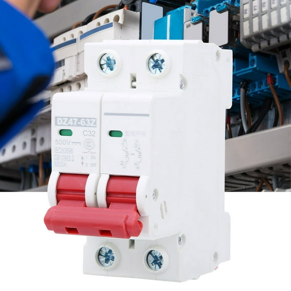 POCREATION MCB, Air Switch, Air Switch Circuit Protection Equipment 6Pcs For Solar Panels Grid DIN Rail Mounting