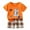 B1119-Orange, variant on UAYOTSE Baby Boys Girls Summer Outfits Set Clothes 6M 1T 2T 3T Toddler Boys Short Sleeve Tops and Elastic shorts 2 Piece Casual Summer Clothing for Kids Boys Girls,Sizes 18-24 Months