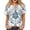 Light Blue, variant on Womens Floral Print Henley Tops, Short Sleeve Dressy Casual Blouses Trendy Spring Summer Fall Outdoor Fashion Bussiness Work Outfits