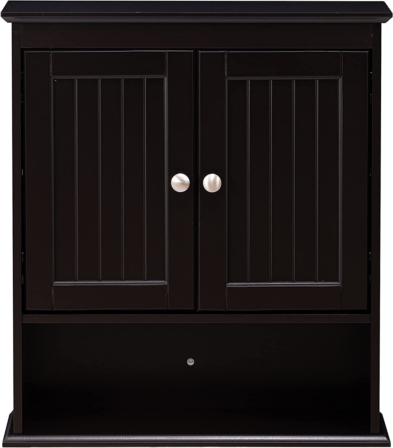 Spirich Wall Mounted Bathroom Cabinet with Doors and Shelves, Espresso