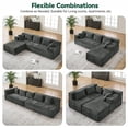 thumbnail image 4 of Behost 105" Modular Sectional Sofa for Living Room, L Shaped Cloud Couch Chenille, Dark Gray, 4 of 10