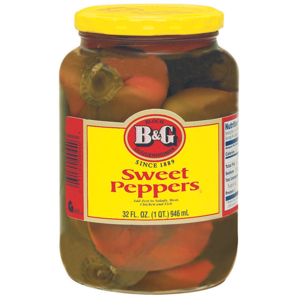 B&G Sweet Peppers, Red & Green, 32 Fl Oz