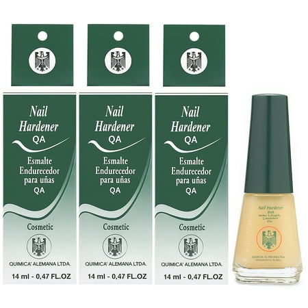 3 Bottles Quimica Alemana Nail Hardener Strengthener Polish Treatment 0.47 oz
