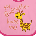 thumbnail image 4 of Inktastic My Godmother Loves Me- Cute Giraffe Boys or Girls Baby Bib, 4 of 4