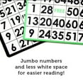 100 Green Bingo Cards with Jumbo Numbers by Royal Bingo Supplies