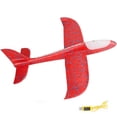 thumbnail image 4 of Manual de modelo de avión, planeador volador giratorio con luces LED en la cabeza y el cuerpo para que los niños jueguen (rojo), 4 of 7