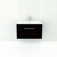 thumbnail image 4 of Cutler Kitchen & Bath Textures Collection 30" Wall Mount Bathroom Vanity-Finish:Contour White, 4 of 7