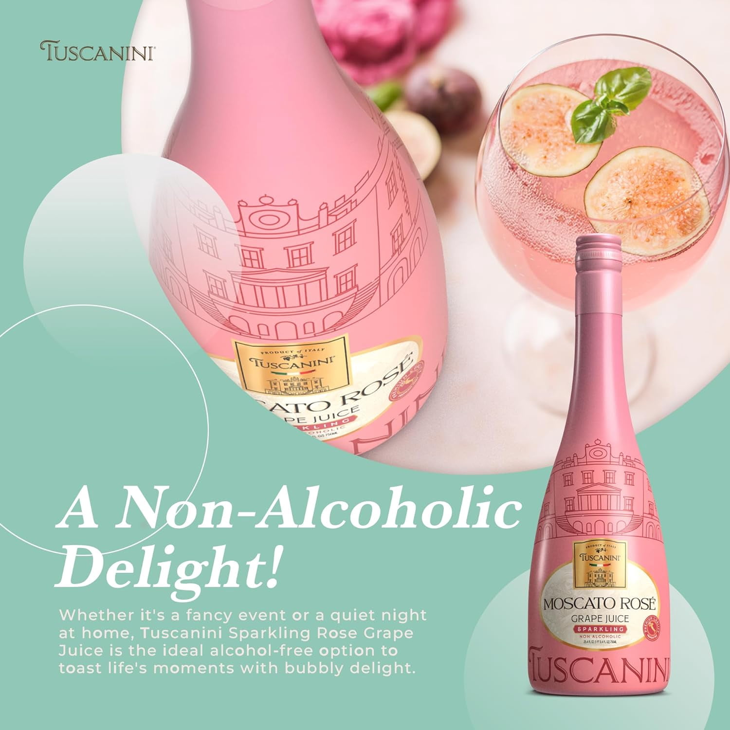 (Pack Of 6) Tuscanini Rose Sparkling Tuscanini 25.3 Fo