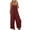 Wine, variant on Htigea Clearance Jumpsuits for Women Sleeveless Spaghetti Strap Ribbed Overall Jumpsuit V Neck Summer Romper with Pockets 2025 Clearance Sale Sky Blue,L