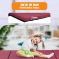 thumbnail image 4 of FDW 4'x8'x2" New Folding Panel Gymnastics Mat, Perfect for Indoor/Outdoor Exercise(Burgundy), 4 of 7