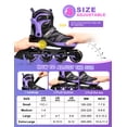 thumbnail image 4 of 2PM SPORTS Kids Adjustable Inline Skates, Youth Inlie Skates for Girls Boys Women Ages 4-12 5-8 8-12 with Full Light Up Wheels, 4 of 6