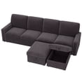 thumbnail image 6 of Homfa Modular Sectional Sofa with Seat Storage, Chenille 6 Seat Oversize U Shaped Couch with USB Port & Chaise, Dark Gray, 6 of 9