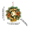 thumbnail image 2 of POINTERTECK Christmas Advent Wreath Decoration Candles Holder Christmas Centerpiece Table Decorations Pine Cone Ribbon Candlestick, 2 of 5