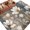 White, variant on Rectangle Area Rugs 6 x 9 Ft, Brown Grey Floral Non-Slip Residential Carpet, Spring Summer Botanical Vintage Indoor Crawling Mats Runner Rugs for Living Room/Dining Room/Bedroom