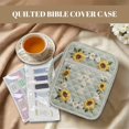 thumbnail image 3 of Pzuqiu Cross Sunflower Bible Cover Books Covers for Women Large Bible Cover Bag with Handle Zipper Pocket Quilted Church Carrying Case Study Supplies Accessories Christian Gifts, 3 of 7
