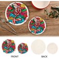 thumbnail image 4 of SKYSONIC Red Koi Fish Flower Pot Holders Trivets, 2 Pcs Heat Resistant Trivets,Colorful Flower Cotton Thread Weave Mats for Hot Pads Pans Pot Bowl Teapot for Kitchen Decor, 4 of 7