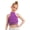 Purple, variant on Kids Girls Latin Dance Tops Sleeveless Halter Mock Neck Fringe Tiered Tassels Crop Tops Dancewear Green 6