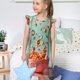 thumbnail image 4 of Fotbe Floating Colorful Cereal Vestido de Dormir para Niñas de 3 a 10 Años, Mangas Cortas, Estilo Princesa, Pijama Camisón con Mangas Voladas-X-Large, 4 of 6